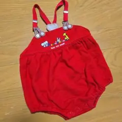 moujonjon ベビー サロペット レッド 80cm