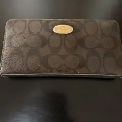 Coach 長財布　ブラウン　ダークブラウン