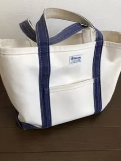 ORCIVAL アイボリー ネイビー トートバッグ