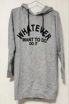 CECIL McBEE セシルマクビー 裏起毛 グレー パーカー ワンピース M