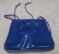 ★エモダ★バック★エナメル系★紺ブルーのサムネイル