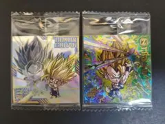 ドラゴンボールシールウエハース　超12-28孫悟空＆孫悟飯 超12-29ゴジータ