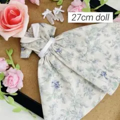 【再販】ワンピース&グローブset・花柄×light blue・
