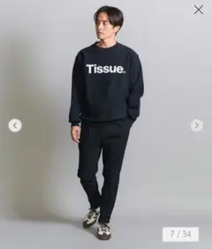 BEAUTY&YOUTH ウィンター1プリーツイージーパンツ ブラック