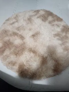 円形ファーマットラウンドラグ ベージュ 80cm