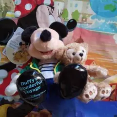 ダッフィー ミッキー ワンダフルボヤッジ ぬいば ぬいぐるみ バッジ