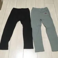 UNIQLO petit main レギンス 120cm 黒 グリーングレー