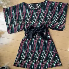 CECIL McBEE ミニワンピース 半袖 リボン付き