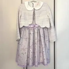 定価5万越え 極美品！メゾピアノワンピース ドレス　カーディガン ボレロ　120