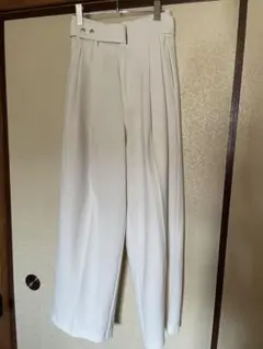 JEANASIS ターンベルトワイドパンツオフホワイト（08）， S