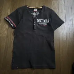 archive 刺繍GOTCHA ガッチャヘンリーネックリブTシャツ黒ビンテージのサムネイル