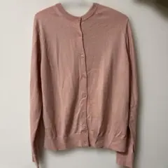 UNIQLO ピンク 長袖カーディガン 前面ボタン付き