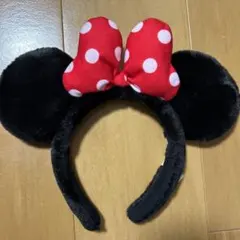 ミニーマウス カチューシャ 黒赤 被り物 ミニー ディズニー