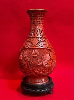 中国美術系 石？ガラス？製 盆栽風 桃果実装飾オブジェ 福禄寿 - メルカリ