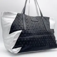 【希少美品】JIMMY CHOO ピムリコ シルバー ブラック トートバッグ