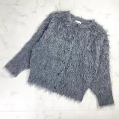 STYLEMIXER シャギーニットカーディガン グレー サイズF*MD991
