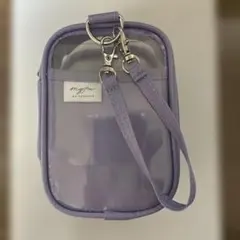 ぬいポーチ パープル ストラップ付