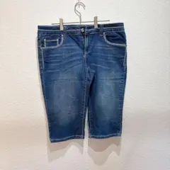 inc デニムショートパンツ ダークブルー