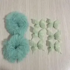 盛り髪セット グリーン