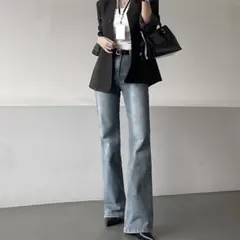 Dholic ganadaranストレッチハイウエスト美脚ブーツカットデニムのサムネイル