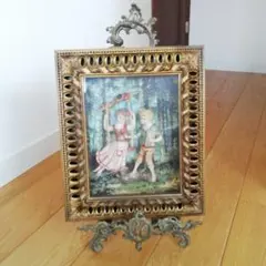 イタリア製　ビンテージ　額　立体絵画のサムネイル