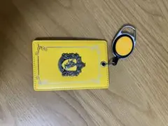 黄色 ロゴ付き パスケース