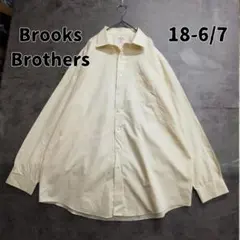 ブルックスブラザーズ 黄色 シャツ ノンアイロン ストライプ【9724】