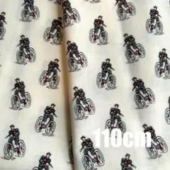 USAコットン RJR Fabrics シーチングプリント 自転車 1.1M
