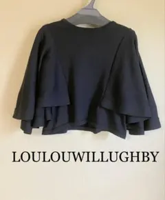 美品✨LOULOUWILLUGHBY フレアスリーブ トップス サイズ2 黒のサムネイル