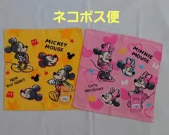 ミッキーマウス ミニーマウス タオルハンカチ