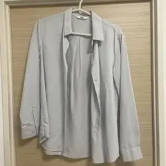 UNIQLO 長袖シャツ Mサイズ ライトグレー
