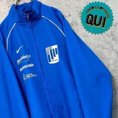 レアデザイン USA古着 90s○ナイキ ナイロンジャケット ブルー メンズL