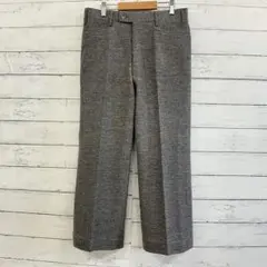 ミズノ スラックス メンズ M相当 グレー ウール混 ビジネス ストレート 秋冬のサムネイル