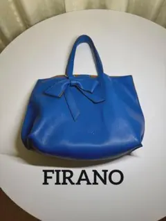 ETRANO ブルー トートバッグ リボン付きのサムネイル