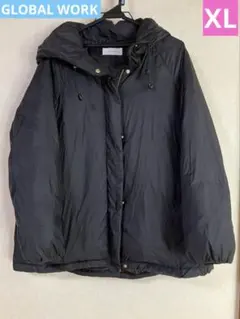 GLOBAL WORK エアリュクスダウンフードブルゾン　ブラック【状態要確認】