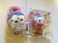 ナガノ サンリオ　ハチワレ マスコット ホルダー &マスコットブローチ セット