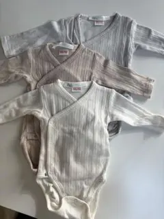 ZARA リブ編みロンパース 3色セット 0-1ヶ月
