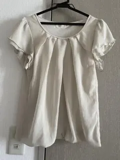 pour la frime 半袖 バルーンブラウス リボン付きのサムネイル