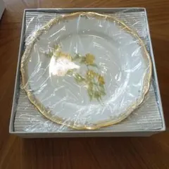 ノリタケ　ガラコンテッサ　花柄金縁陶磁器皿セット 6枚　新品　直径27センチ