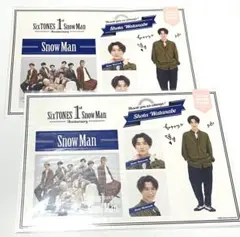 新品未開封 Snow Man 1周年記念 渡辺翔太 ステッカー 2点セット