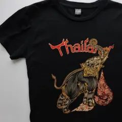 Tシャツ タイ 象 エスニック エクゾチック 炎 レア Lサイズのサムネイル