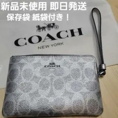 【新品未使用・即日発送】COACH シルバーポーチ