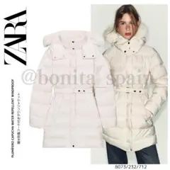 【ZARA】XL ●#撥水防風フード付きダウンジャケット●