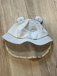 【美品】Aurelia KOBE 耳付き水色帽子　48cm