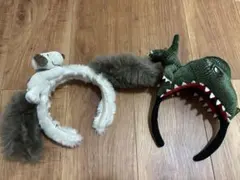 ユニバ　カチューシャ　スクーピー　ジェラシックパーク　恐竜