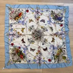 GUCCI シルクスカーフ 花と蝶 オールドグッチ - メルカリ