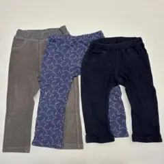 ベビー服 長ズボン 3枚セット 80 プティマイン ベベ 西松屋