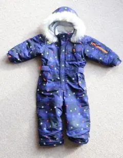 星柄 防寒ジャンプスーツ 90cm 雪遊び 保育園などに