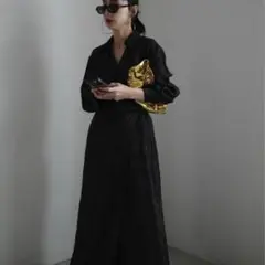 SATIN JACQUARD FLOWER DRESSED