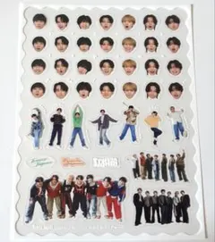 TravisJapanカレンダー　かおかおクリアシール